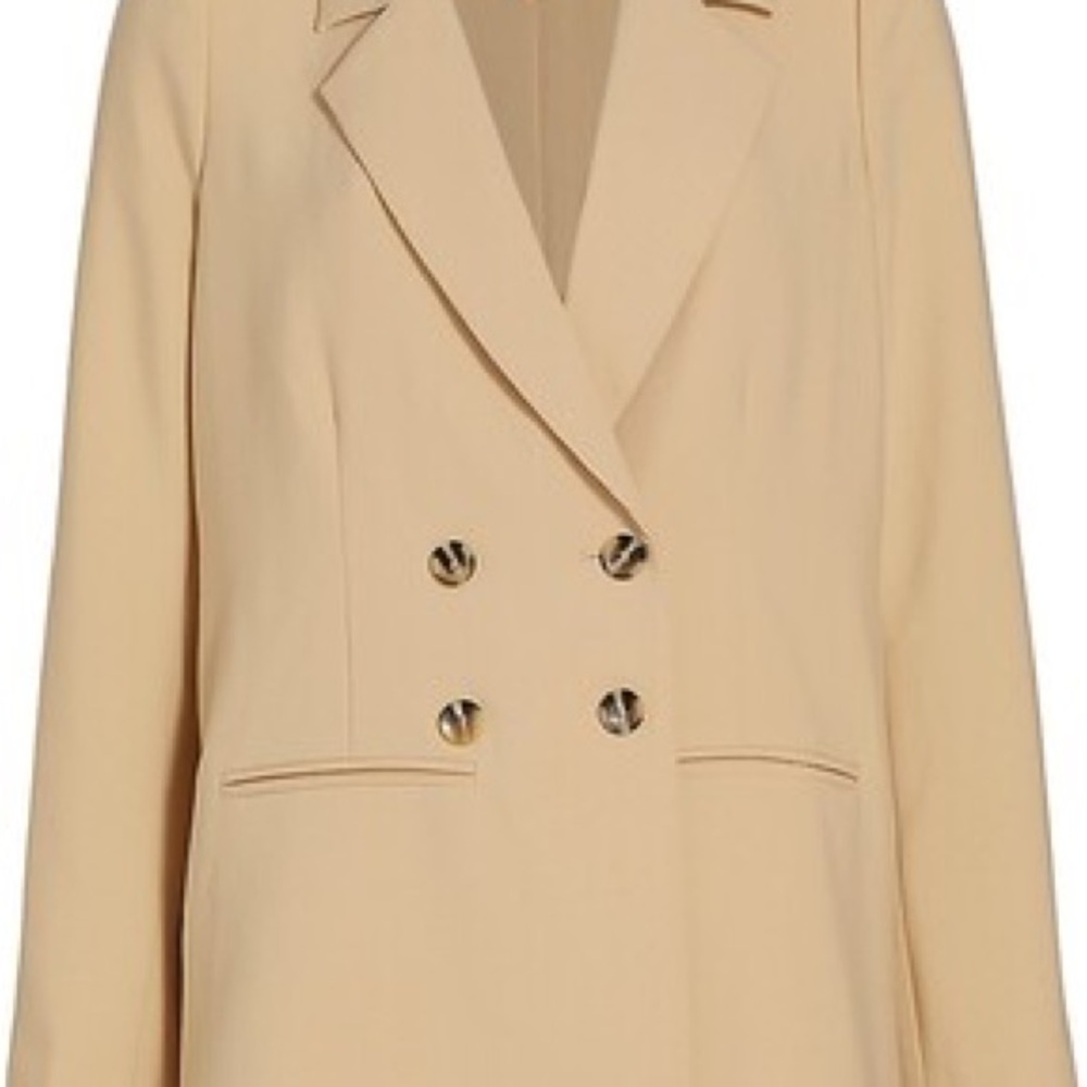 Favorite Daughter Beige Double-Breasted Blazer